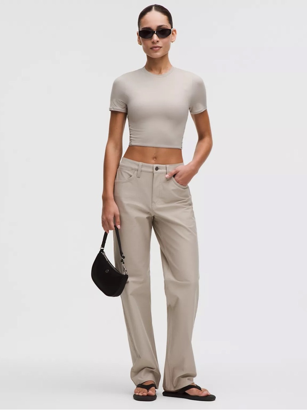 Lululemon Wundermost Ultra-Soft Nulu Crewneck Cropped T-Shirt size S